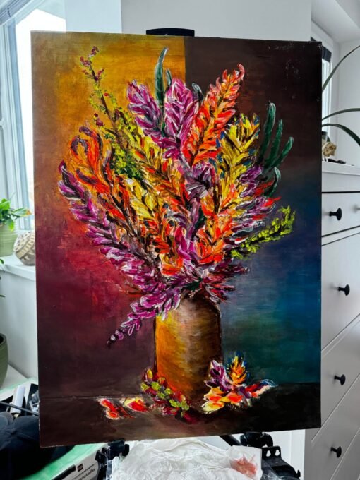Flowers Bouquet colorfull elegant paint structured nature - Image 3