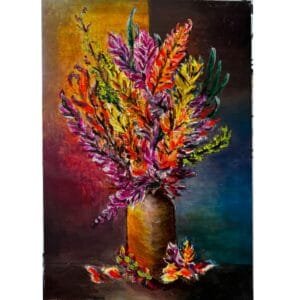 Flowers Bouquet colorfull elegant paint structured nature | artieboo