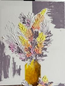 Flowers Bouquet colorfull elegant paint structured nature | artieboo