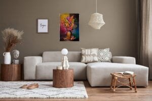 Flowers Bouquet colorfull elegant paint structured nature | artieboo