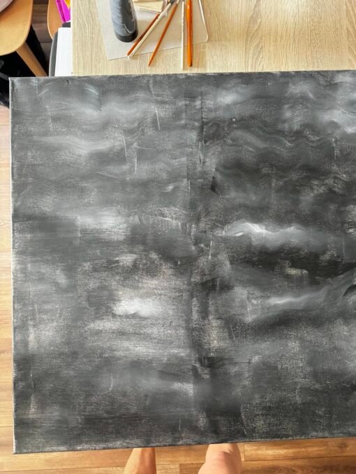 Handmade 3D art Abstract Connection 70x70 wall art painting - Image 8