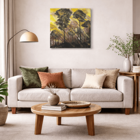 artieboo forest sunrise black handmade