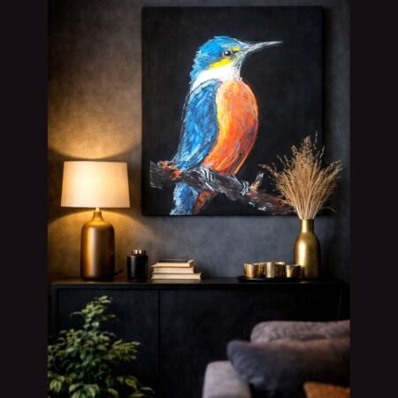 Texture Art Bird nature colorfull handmade paint structured