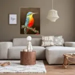Texture Art Bird nature colorfull handmade paint structured