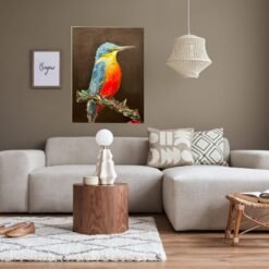 Texture Art Bird nature colorfull handmade paint structured