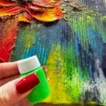 Colorfull Abstract flower magic wall art painting structured - Image 4