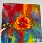 Colorfull Abstract flower magic wall art painting structured