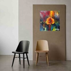 Colorfull Abstract flower magic wall art painting structured