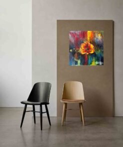 Colorfull Abstract flower magic wall art painting structured