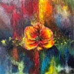 Colorfull Abstract flower magic wall art painting structured