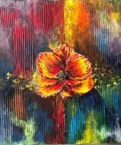 Colorfull Abstract flower magic wall art painting structured