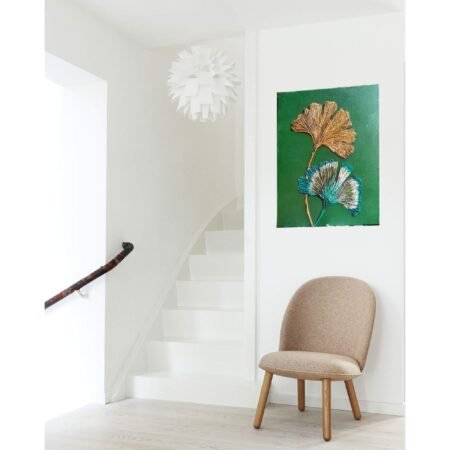 ginko leaf art wall painting handmade