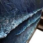 Moonlight on the sea nature paint structured 3D wall art - Image 3