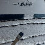 Moonlight on the sea nature paint structured 3D wall art - Image 4
