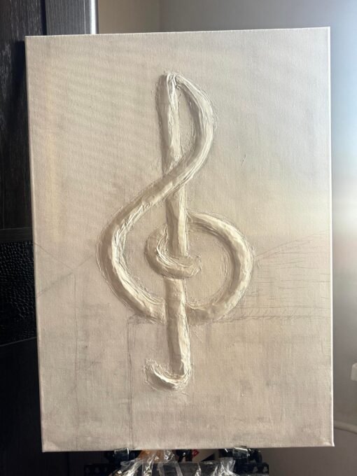 Music key modern abstract gold elegant paint structured - Image 6