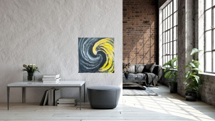 Handmade 3D art Abstract Connection wall art painting