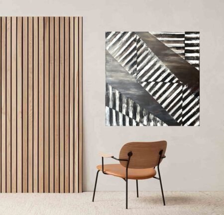 Handmade 3D art Abstract wall art painting geometic 70x70