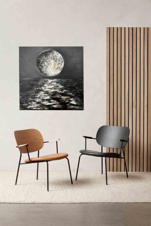 Moonlight Handmade textured art painting universe - Image 2
