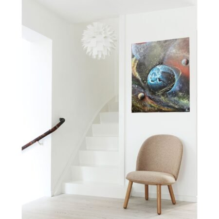 Handmade textured wall art painting universe abstract