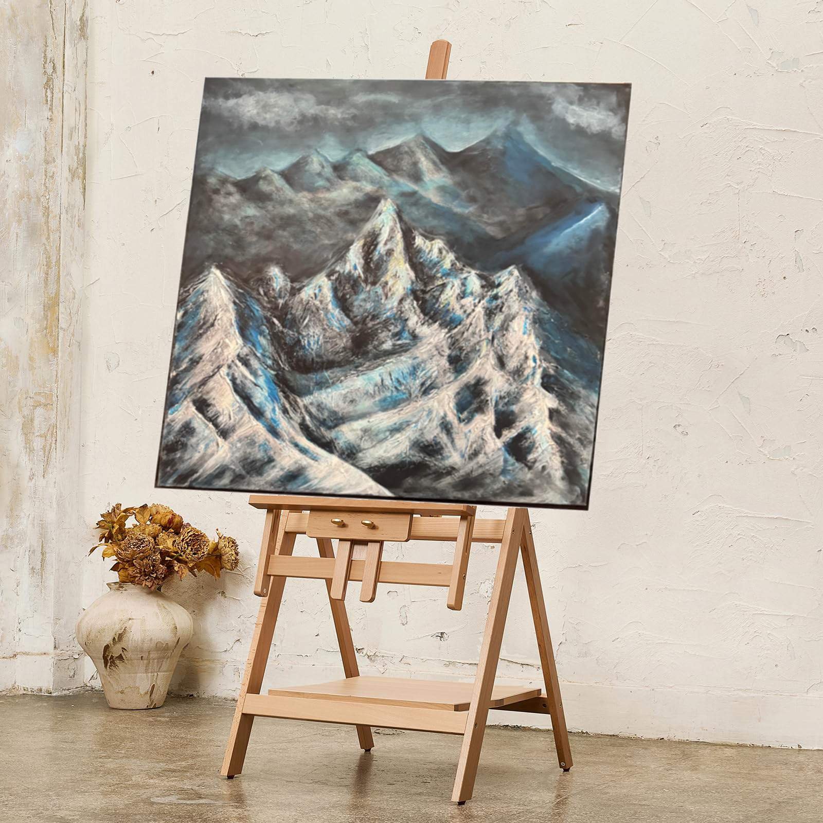 mountain hory obraz painting structurred design wall art-8