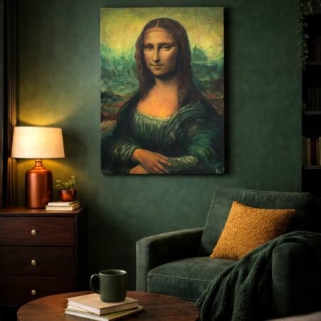 Handmade wall art painting classic women retro MonaLisa
