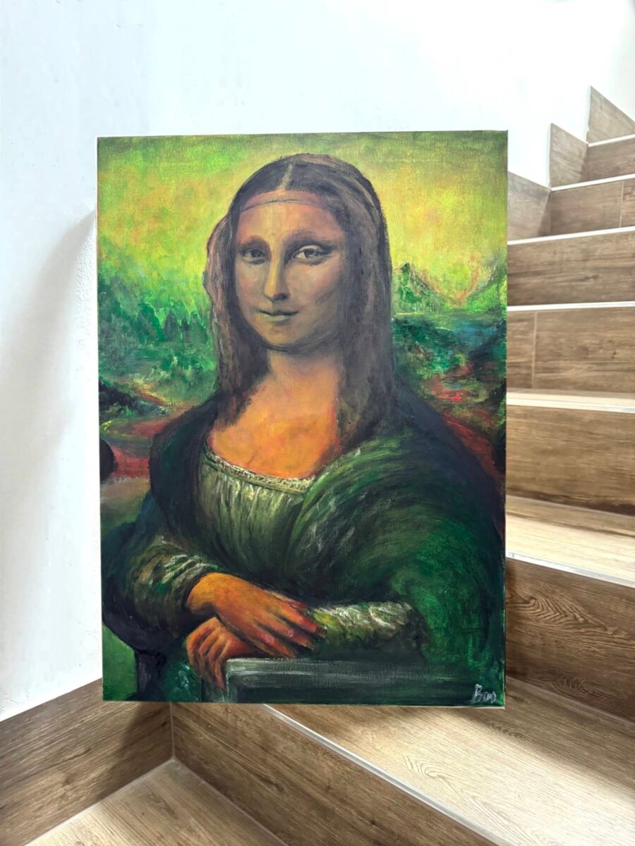 Handmade wall art painting classic women retro MonaLisa