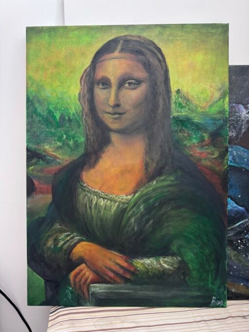 Handmade wall art painting classic women retro MonaLisa